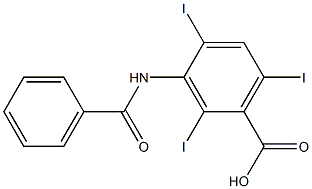 3-Benzoylamino-2,4,6-triiodobenzoic acid Struktur