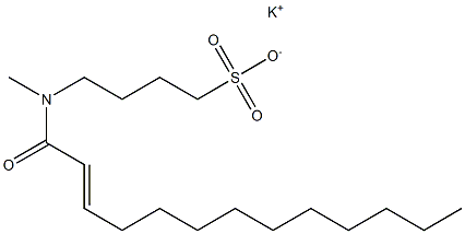 4-[N-(2-Tridecenoyl)-N-methylamino]-1-butanesulfonic acid potassium salt Struktur