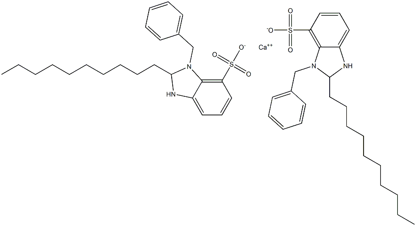 Bis(1-benzyl-2-decyl-2,3-dihydro-1H-benzimidazole-7-sulfonic acid)calcium salt Struktur