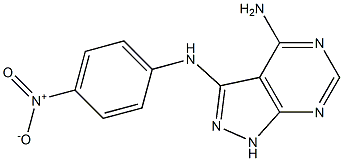 4-Amino-3-(4-nitrophenylamino)-1H-pyrazolo[3,4-d]pyrimidine Struktur