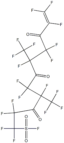 4,7-Bis(trifluoromethyl)tridecafluoro-3,6,9-trioxa-10-undecene-1-sulfonic acid fluoride Struktur