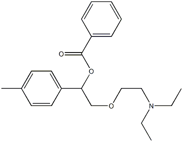 Benzoic acid 2-(2-diethylaminoethoxy)-1-(4-methylphenyl)ethyl ester Struktur