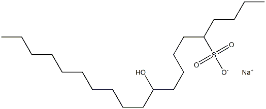 10-Hydroxyicosane-5-sulfonic acid sodium salt Struktur