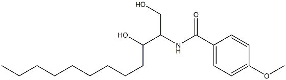 N-(1,3-Dihydroxydodecan-2-yl)-4-methoxybenzamide Struktur