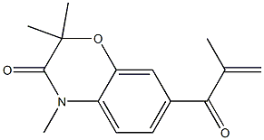 2,2,4-Trimethyl-7-methacryloyl-4H-1,4-benzoxazin-3(2H)-one Struktur