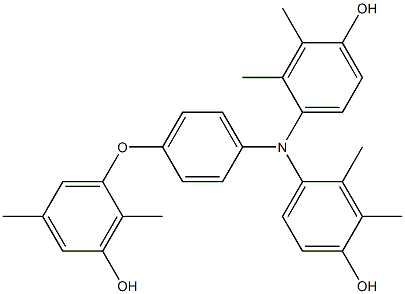 N,N-Bis(4-hydroxy-2,3-dimethylphenyl)-4-(3-hydroxy-2,5-dimethylphenoxy)benzenamine Struktur