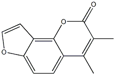 3,4-Dimethyl-2H-furo[2,3-h][1]benzopyran-2-one Struktur