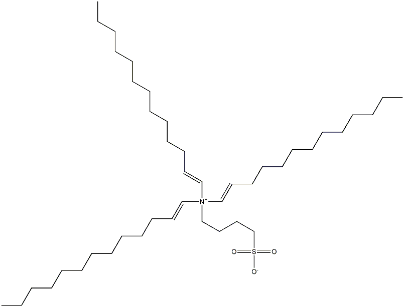 N,N-Di(1-tridecenyl)-N-(4-sulfonatobutyl)-1-tridecen-1-aminium Struktur
