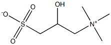 N,N,N-Trimethyl-2-hydroxy-3-sulfonato-1-propanaminium Struktur