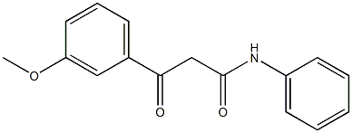 N-Phenyl-3-(3-methoxyphenyl)-3-oxopropionamide Struktur