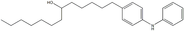 4-(6-Hydroxytridecyl)phenylphenylamine Struktur