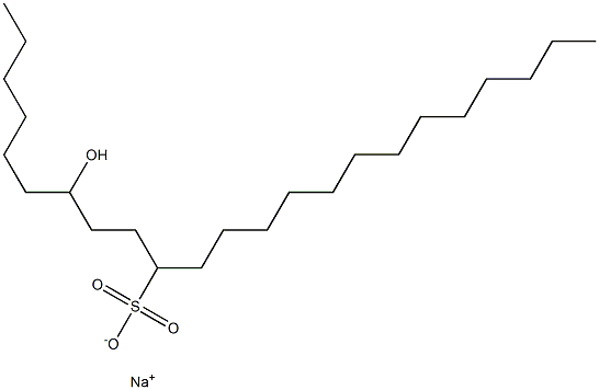 7-Hydroxytricosane-10-sulfonic acid sodium salt Struktur