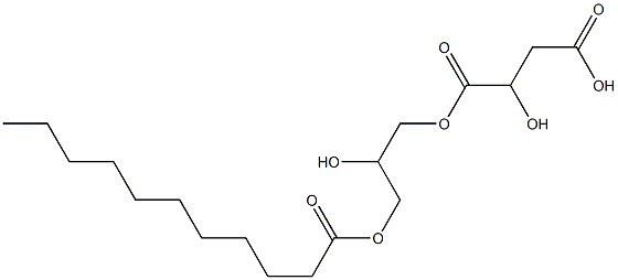 2-Hydroxybutanedioic acid hydrogen 1-[2-hydroxy-3-(undecanoyloxy)propyl] ester Struktur