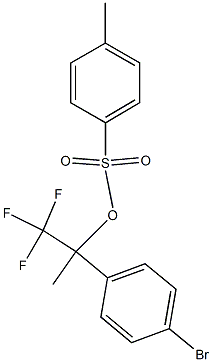 4-Methylbenzenesulfonic acid 1-(trifluoromethyl)-1-(4-bromophenyl)ethyl ester Struktur