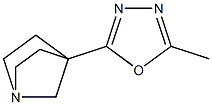 4-(5-Methyl-1,3,4-oxadiazol-2-yl)-1-azabicyclo[2.2.1]heptane Struktur