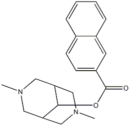 3,7-Dimethyl-3,7-diazabicyclo[3.3.1]nonan-9-ol naphthalene-2-carboxylate Struktur