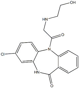 8-Chloro-5-[[N-(2-hydroxyethyl)amino]acetyl]-5,10-dihydro-11H-dibenzo[b,e][1,4]diazepin-11-one Struktur