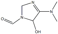 4-(Dimethylamino)-2,5-dihydro-5-hydroxy-1H-imidazole-1-carbaldehyde Struktur