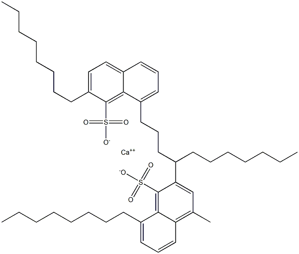 Bis(2,8-dioctyl-1-naphthalenesulfonic acid)calcium salt Struktur