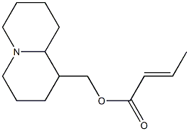 2-Butenoic acid (octahydro-1H-quinolizine-1-yl)methyl ester Struktur