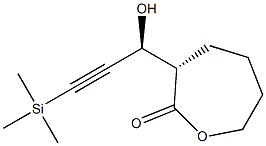 (3S)-3-[(S)-1-Hydroxy-3-trimethylsilyl-2-propyn-1-yl]tetrahydrooxepin-2(3H)-one Struktur