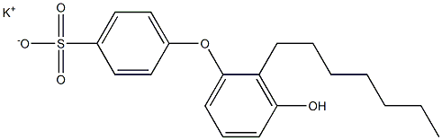 3'-Hydroxy-2'-heptyl[oxybisbenzene]-4-sulfonic acid potassium salt Struktur