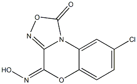 4-(Hydroxyimino)-8-chloro-4H-[1,2,4]oxadiazolo[3,4-c][1,4]benzoxazin-1-one Struktur