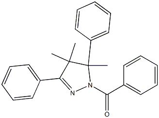 4,5-Dihydro-4,4,5-trimethyl-3,5-diphenyl-1-benzoyl-1H-pyrazole Struktur