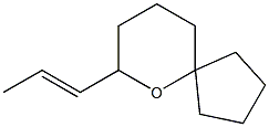 7-(1-Propenyl)-6-oxaspiro[4.5]decane Struktur