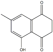 2,3-Dihydro-5-hydroxy-7-methyl-1,4-naphthoquinone Struktur