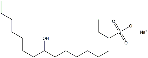 10-Hydroxyheptadecane-3-sulfonic acid sodium salt Struktur