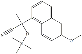 2-(6-Methoxy-1-naphtyl)-2-(trimethylsilyloxy)propionitrile Struktur