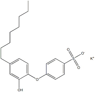 2'-Hydroxy-4'-octyl[oxybisbenzene]-4-sulfonic acid potassium salt Struktur