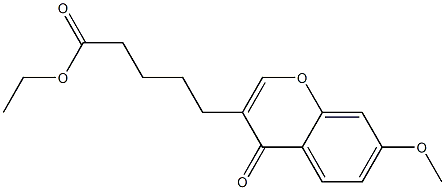 5-(7-Methoxy-4-oxo-4H-1-benzopyran-3-yl)valeric acid ethyl ester Struktur