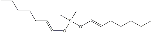 Dimethylbis[(E)-1-heptenyloxy]silane Struktur