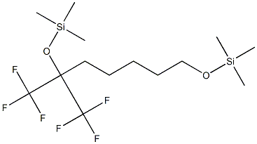 2-(Trifluoromethyl)-2,7-bis(trimethylsiloxy)-1,1,1-trifluoroheptane Struktur