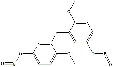 [Methylenebis(4-methoxy-3,1-phenylene)]bisboranic acid Struktur