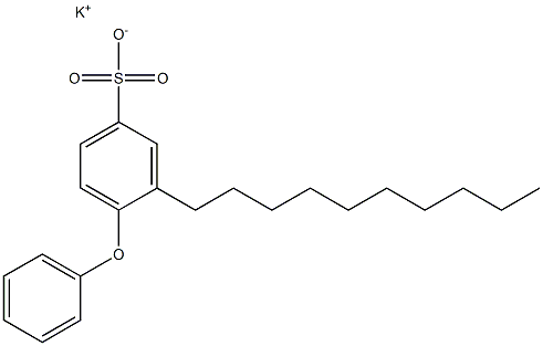 3-Decyl-4-phenoxybenzenesulfonic acid potassium salt Struktur