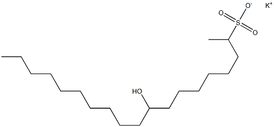 9-Hydroxynonadecane-2-sulfonic acid potassium salt Struktur