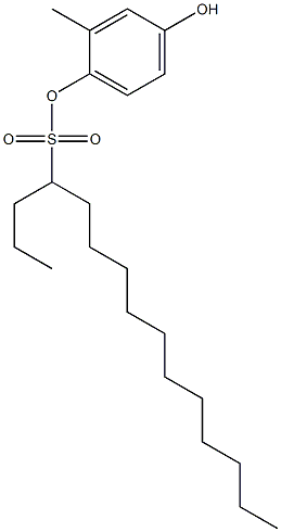 4-Pentadecanesulfonic acid 4-hydroxy-2-methylphenyl ester Struktur