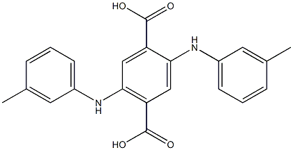 2,5-Di(3-methylphenylamino)-1,4-benzenedicarboxylic acid Struktur