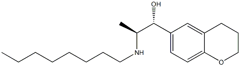 (1R,2S)-1-[(3,4-Dihydro-2H-1-benzopyran)-6-yl]-2-octylamino-1-propanol Struktur