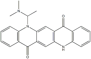 5-[1-(Dimethylamino)ethyl]-5,12-dihydroquino[2,3-b]acridine-7,14-dione Struktur