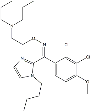 (Z)-(2,3-Dichloro-4-methoxyphenyl)(1-butyl-1H-imidazol-2-yl) ketone O-(2-dipropylaminoethyl)oxime Struktur