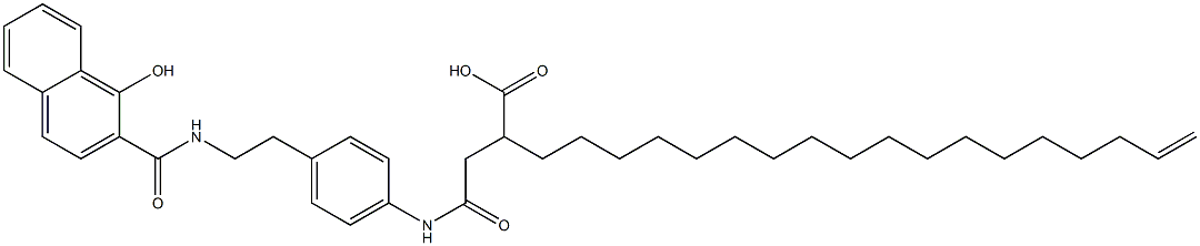 1-Hydroxy-N-[2-[4-(3-carboxy-1-oxo-20-henicosenylamino)phenyl]ethyl]-2-naphthamide Struktur