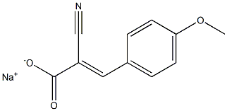 2-Cyano-3-(4-methoxyphenyl)acrylic acid sodium salt Struktur