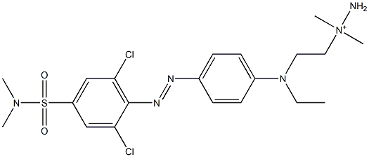 1-[2-[[4-[[2,6-Dichloro-4-[(dimethylamino)sulfonyl]phenyl]azo]phenyl]ethylamino]ethyl]-1,1-dimethylhydrazinium Struktur