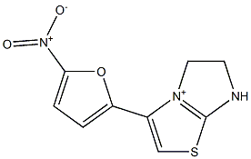 6,7-Dihydro-3-(5-nitrofuran-2-yl)-5H-imidazo[2,1-b]thiazol-4-ium Struktur