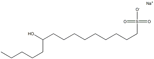 10-Hydroxypentadecane-1-sulfonic acid sodium salt Struktur