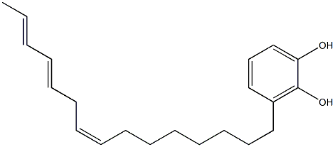 3-[(8Z,11E,13E)-8,11,13-Pentadecatrienyl]catechol Struktur